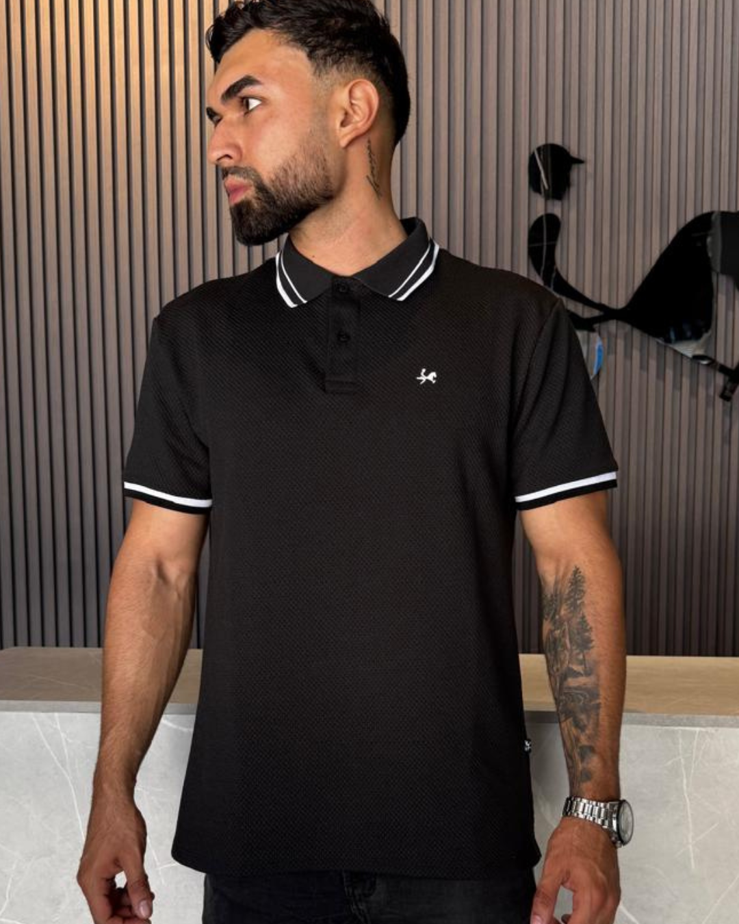 Camiseta polo para Hombre Estambul Ref 1035. Negro