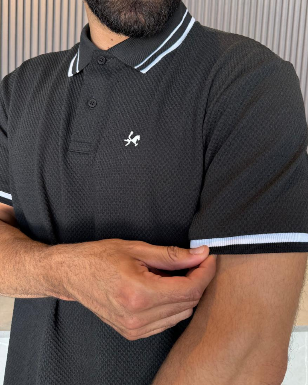Camiseta polo para Hombre Estambul Ref 1035. Negro