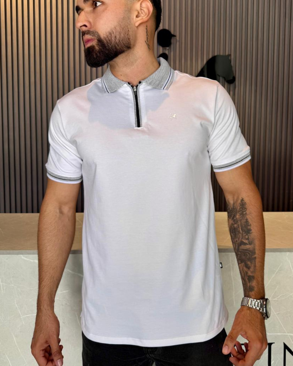 Camiseta Polo Premium para Hombre. - REF PL003 Blanco