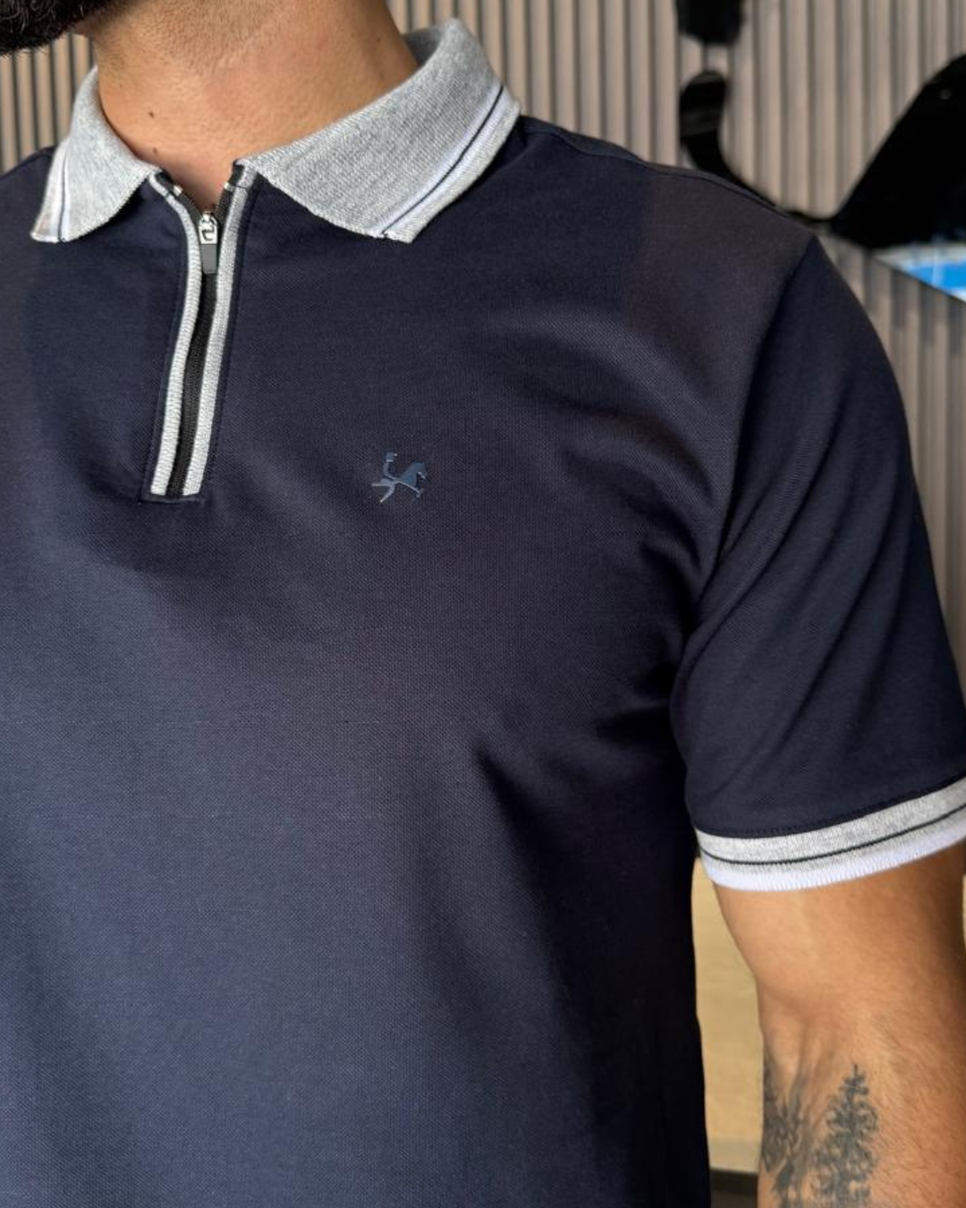 Camiseta Polo Premium para Hombre. - REF PL003 Azul Oscuro