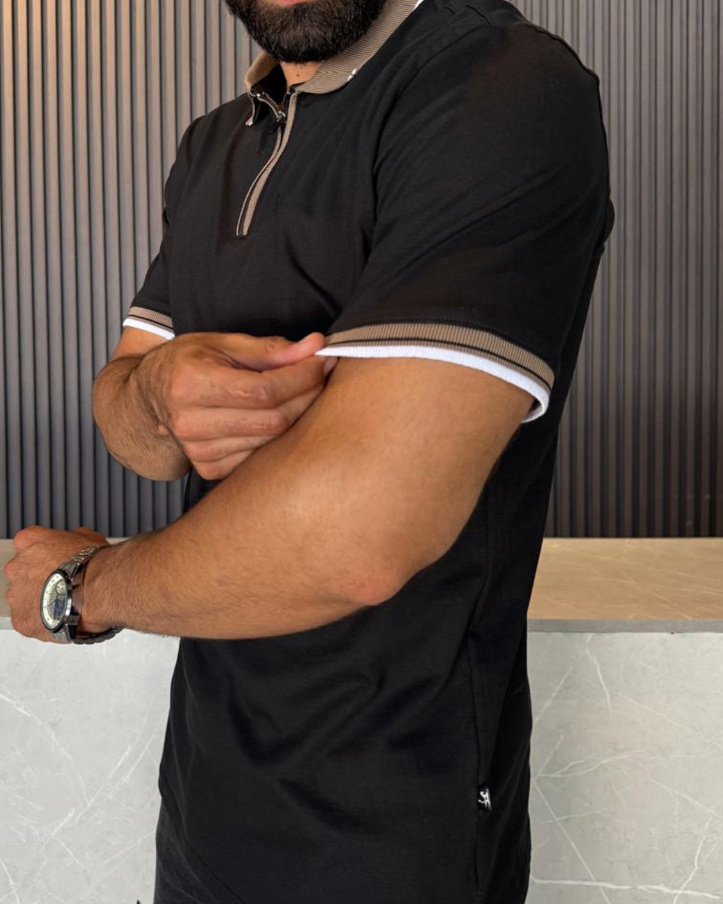 Camiseta Polo Premium para Hombre. - REF PL003 Negro