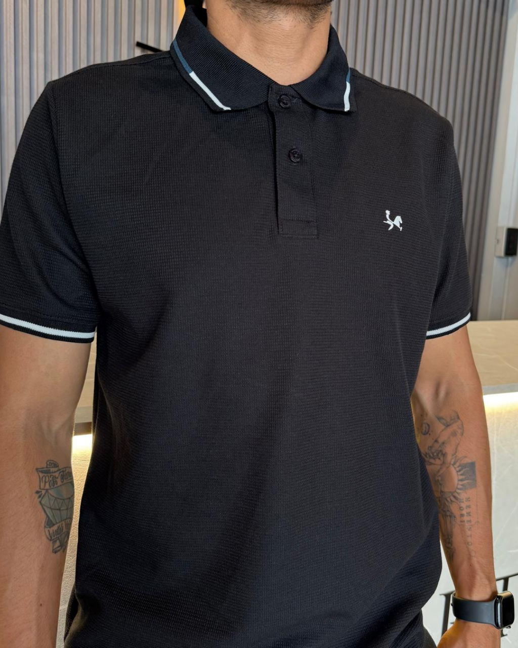 Camiseta polo para Hombre Valencia Ref. 1021 Negro