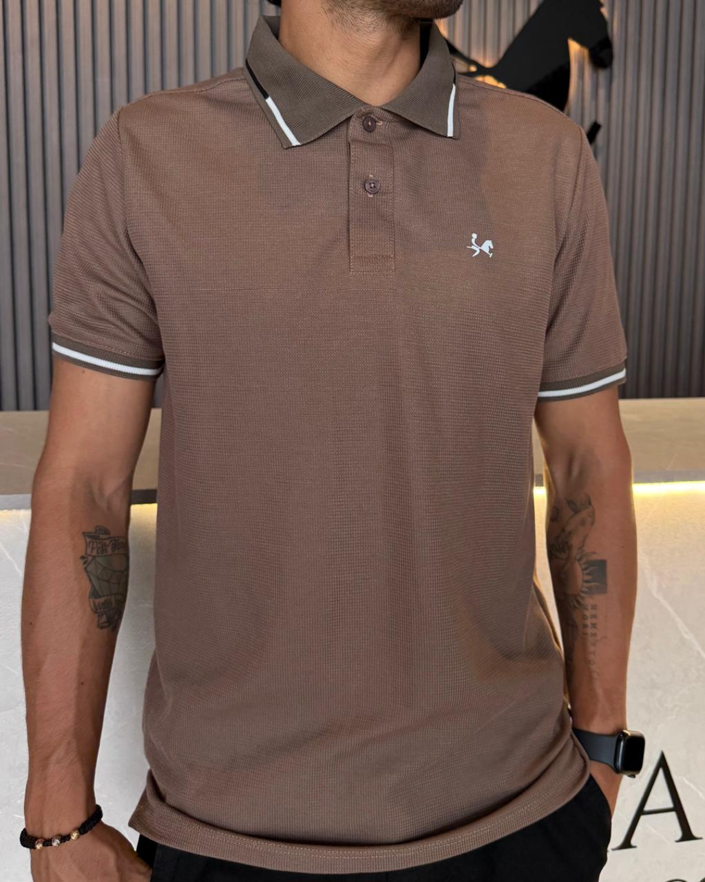 Camiseta polo para Hombre Valencia Ref. 1021 Cafe
