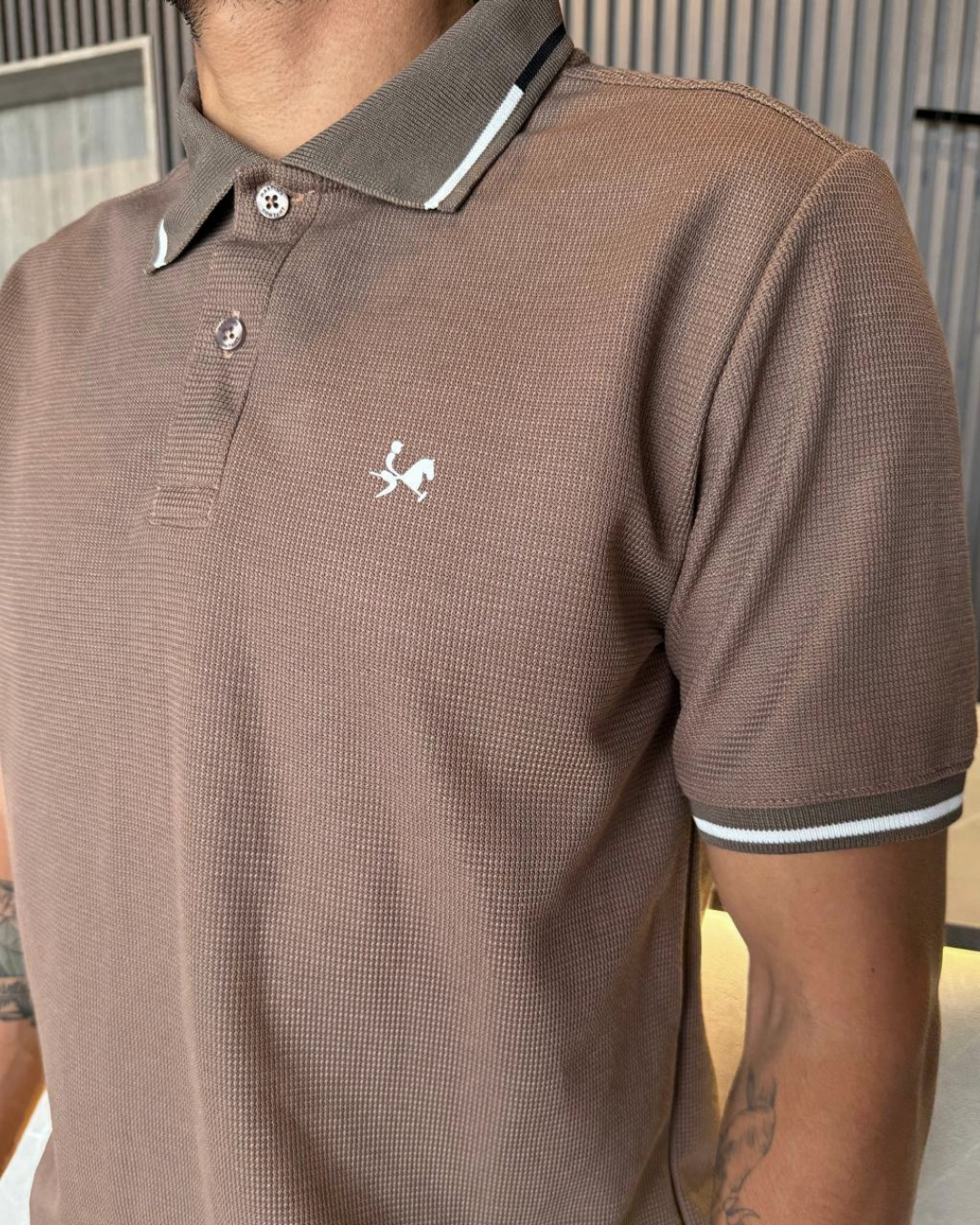 Camiseta polo para Hombre Valencia Ref. 1021 Cafe