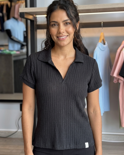 Camiseta polo para Dama Danna Ref. PD001 Negro