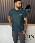 Camiseta Polo para Hombre- Praga Ref. 1019 Verde Botella