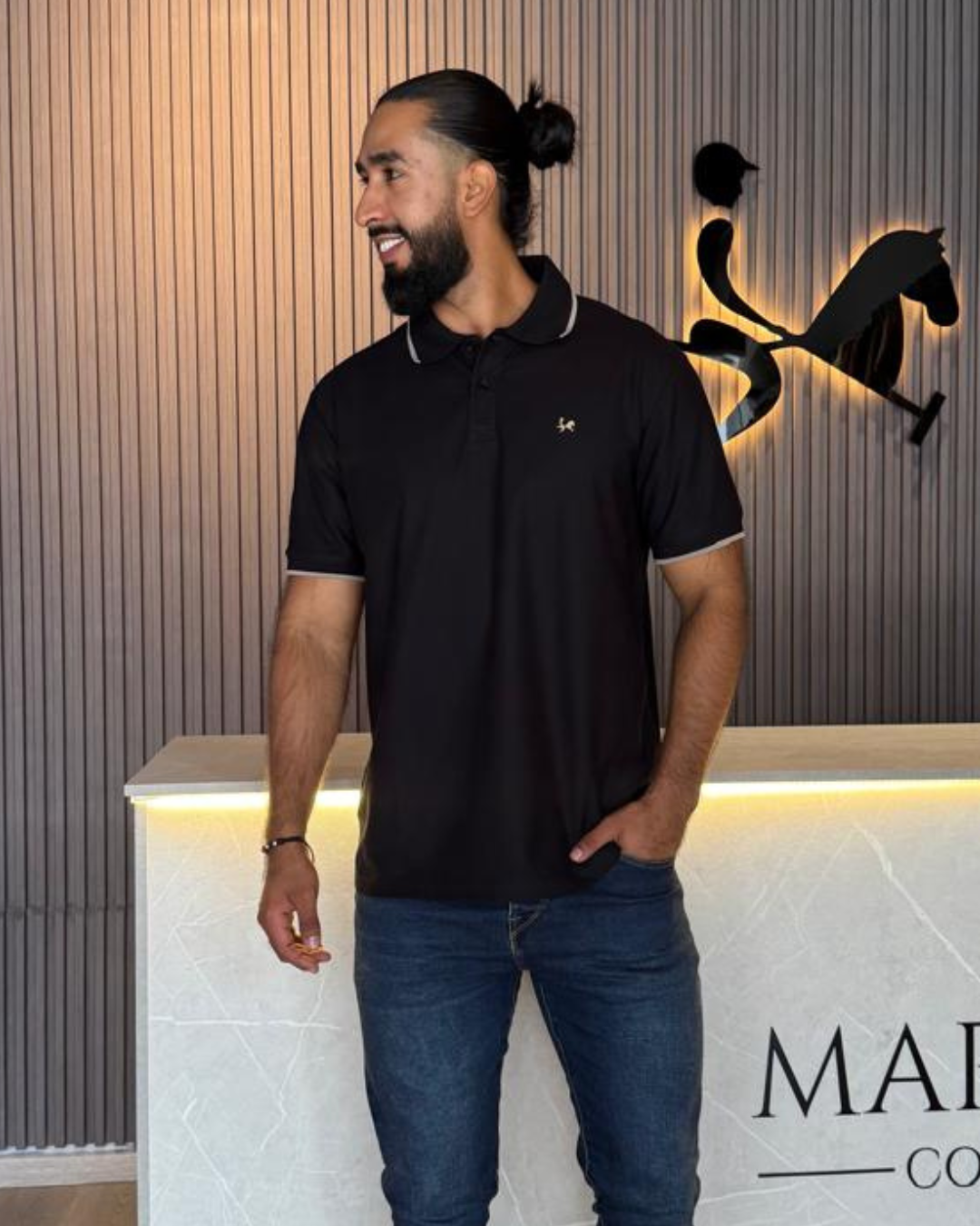 Polo Clásico para Hombre en Tela Piqué - Ref 1009 Negro