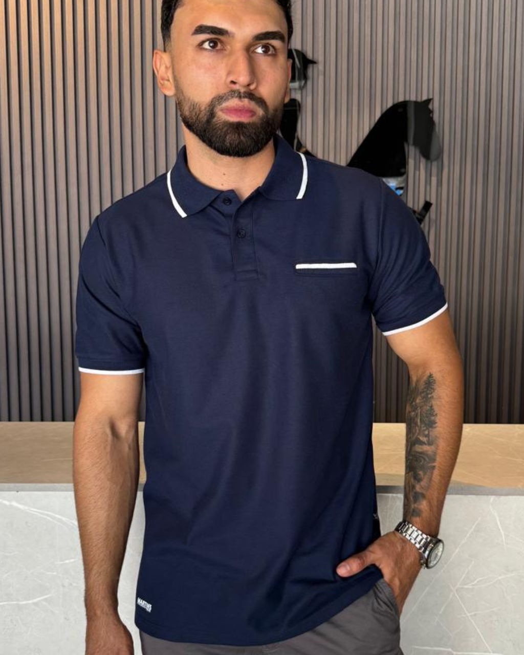 Camiseta Polo para Hombre- Praga Ref. 1019 Azul Oscuro
