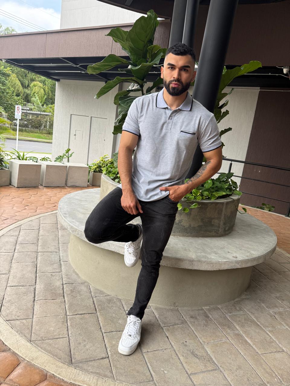 Camiseta Polo para Hombre- Praga Ref. 1019 Gris