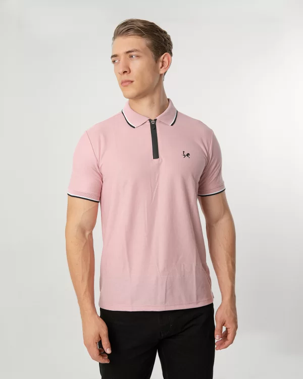 Polo Clásica con Cierre para Hombre Ref. 1006 – Palo de Rosa