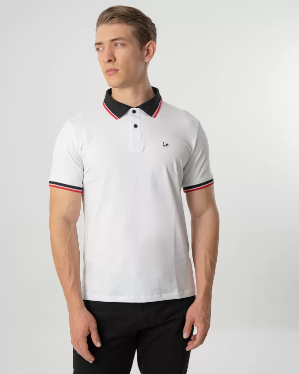 Camiseta Polo Tela Fría para Hombre Ref. 1016 – Blanco